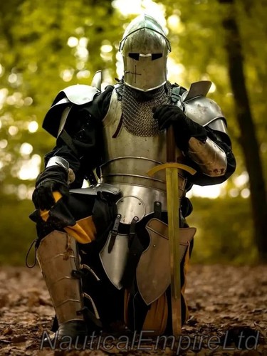 Medieval barbuta knight - barbuta, full