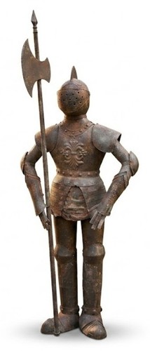 Rusty knight metal suit - metal, of