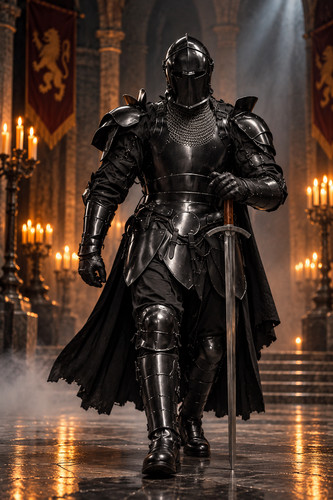 Barbuta templar knight - templar, full