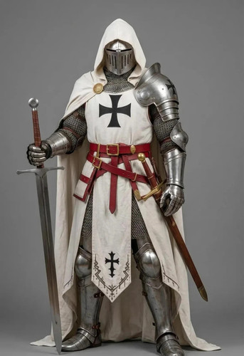 Wearable white templar - white, knight