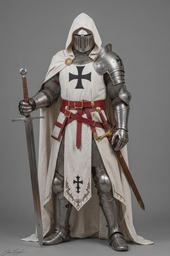 Wearable white templar knight - wearable,